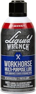 Liquid Wrench Workhorse Multipurpose Lube Stops Squeks and Eases Sticking Parts, 8 Ounces, Pack of 12