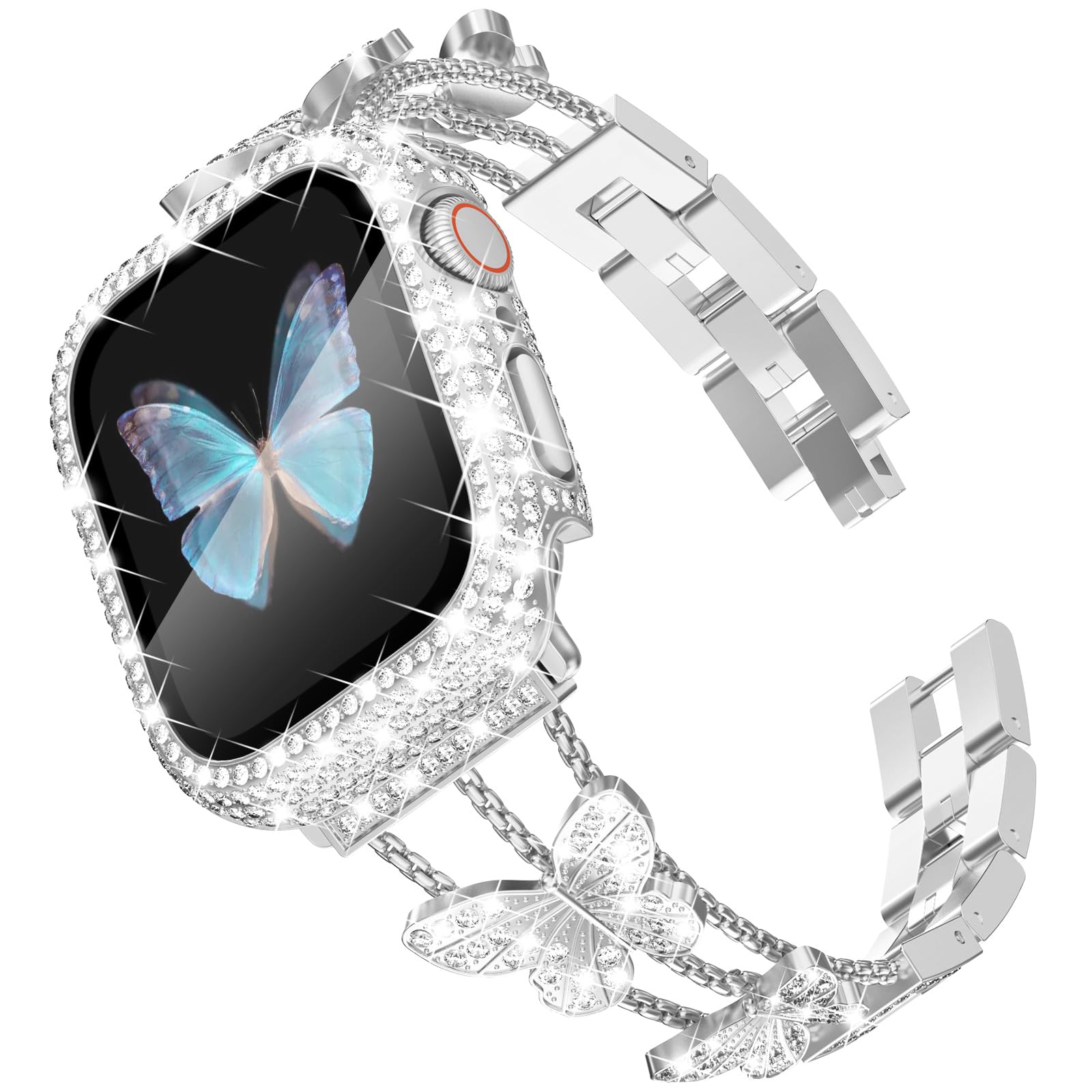 Amazon.com: WINGLE Bling Band and Case for Apple Watch Band  display picture 3