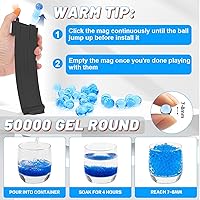 Vista 2 de Pistola eléctrica de bolas de gel, juguete automático lanzador de salpicaduras de doble modo, juguetes recargables de bolas de salpicaduras