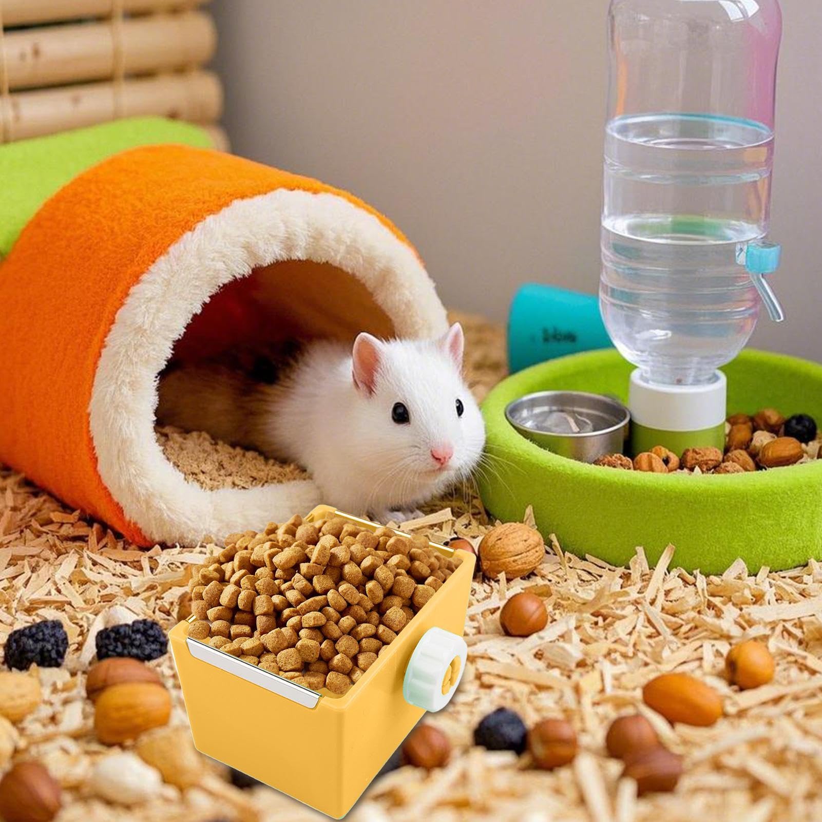 Tazón de Comida de hámster, tazón de hámster Plato de Agua de Animales | Plato de alimentación de animales pequeños para hámster enano gerbil hedgehog chinchilla conejito