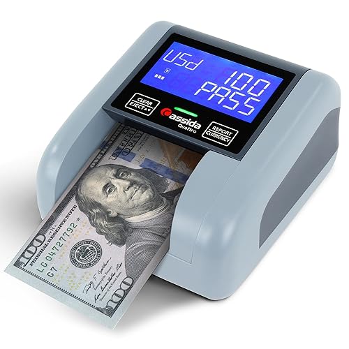 Cassida Quattro Fast Automatic Currency Counterfeit Detector with Advanced Sensors