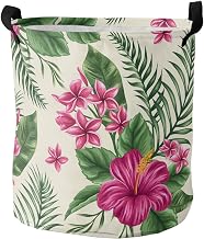 Laundry Basket Exotica Flower Bouquet Hampers for Laundry Room/Dorm/Nursery Collapsible Clothes Hamper with Handle Waterproof Storage Baskets for Bedroom/Bathroom 13.8x17in
