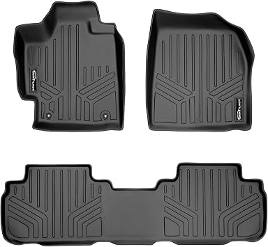 MAXLINER Floor Mats 2 Row Liner Set for 2008-2013 Toyota Highlander