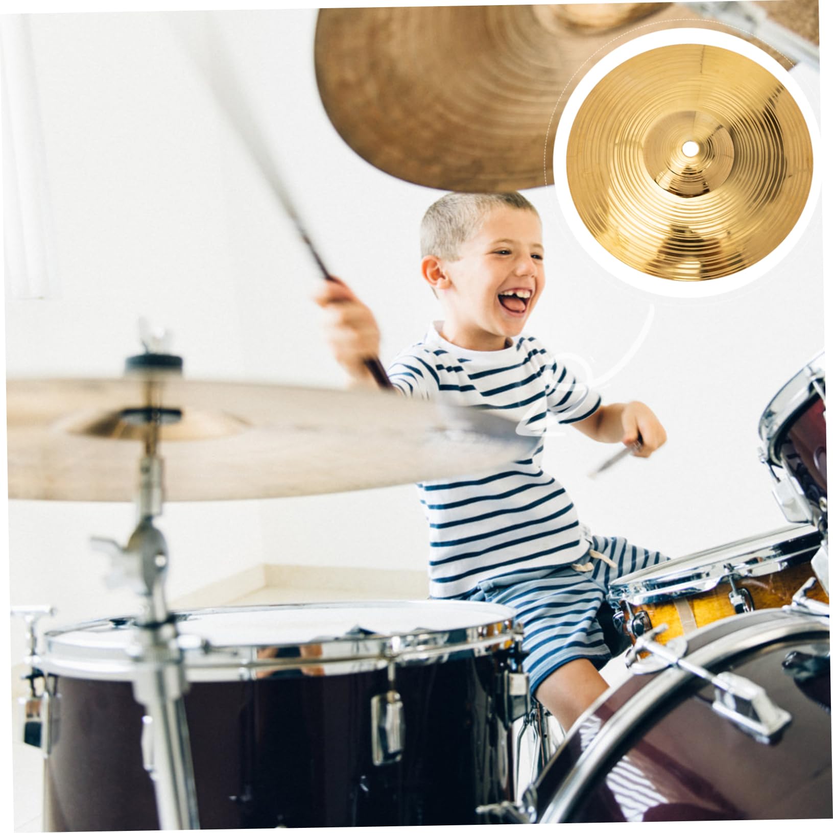 ULDIGI Practical Drum Cymbals 10-inch Jazz Drum Cymbal Alloy Brass Material Sturdy and Noise