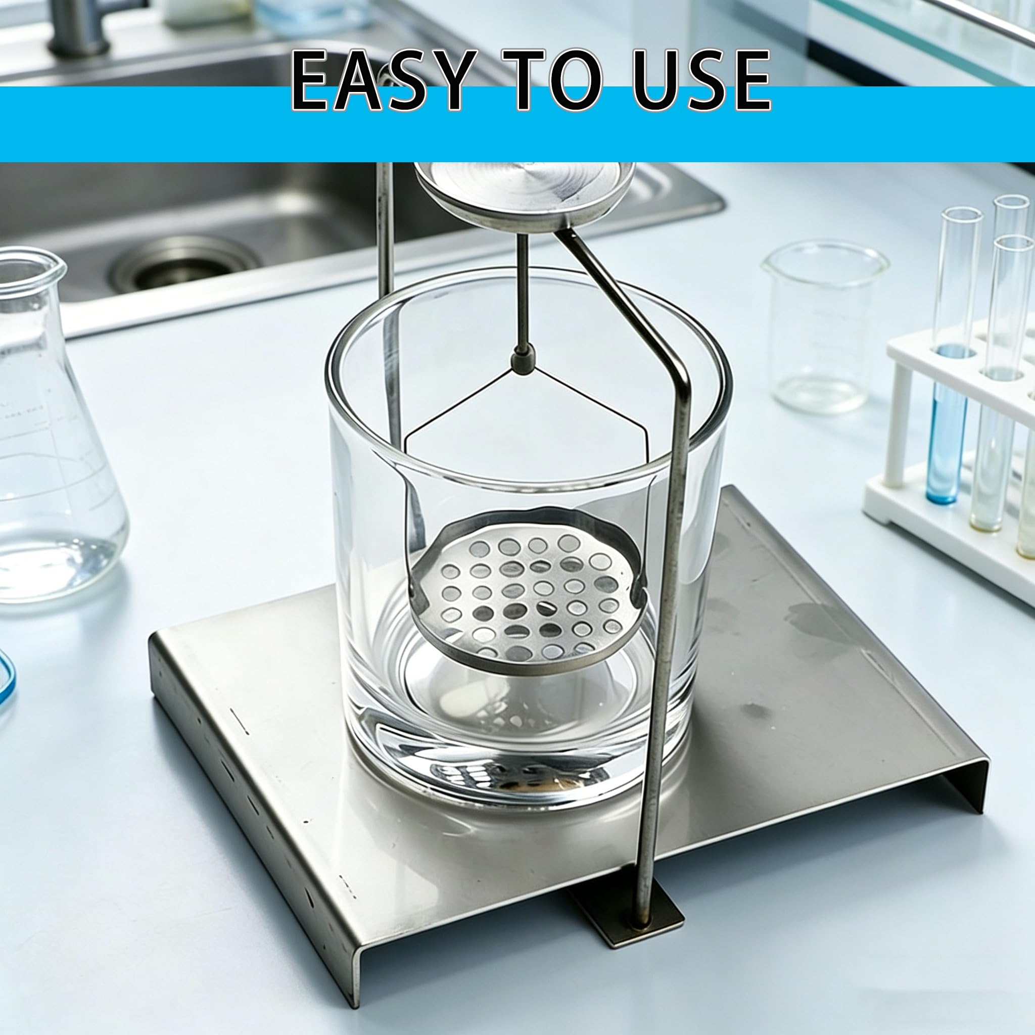 AVSMGP Marco para Densidad Y Gravedad Específica, Kit De Determinación Densidad Alta Precisión para Líquidos Y Sólidos para Todo Tipo Balanzas Laboratorio
