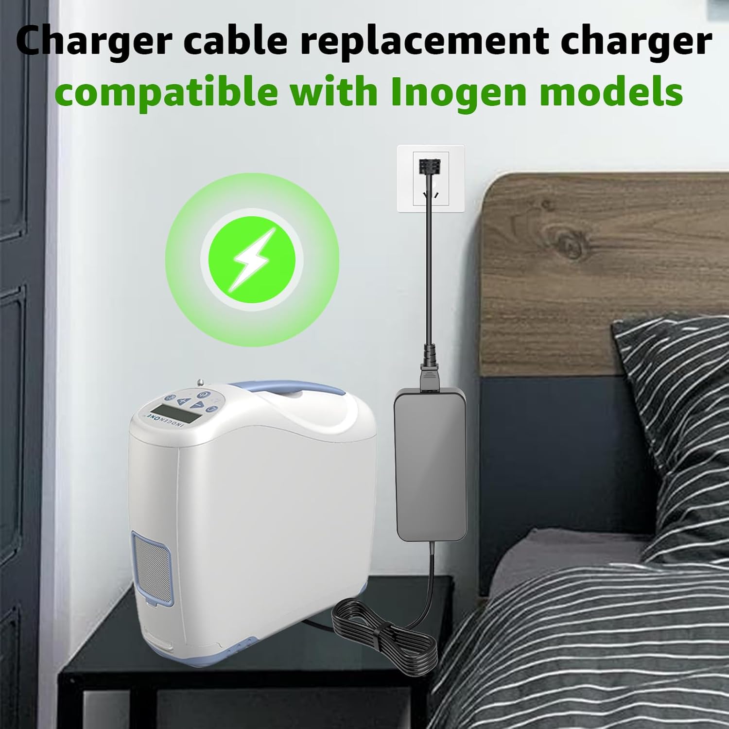 Charger for Inogen One G1 G2 G3 G4 G5 Battery, Replacement for Inogen Batteries ADP-120RH BA-301 BA-302 BA-303 Portable Oxygen Concentrator 120W Power Supply