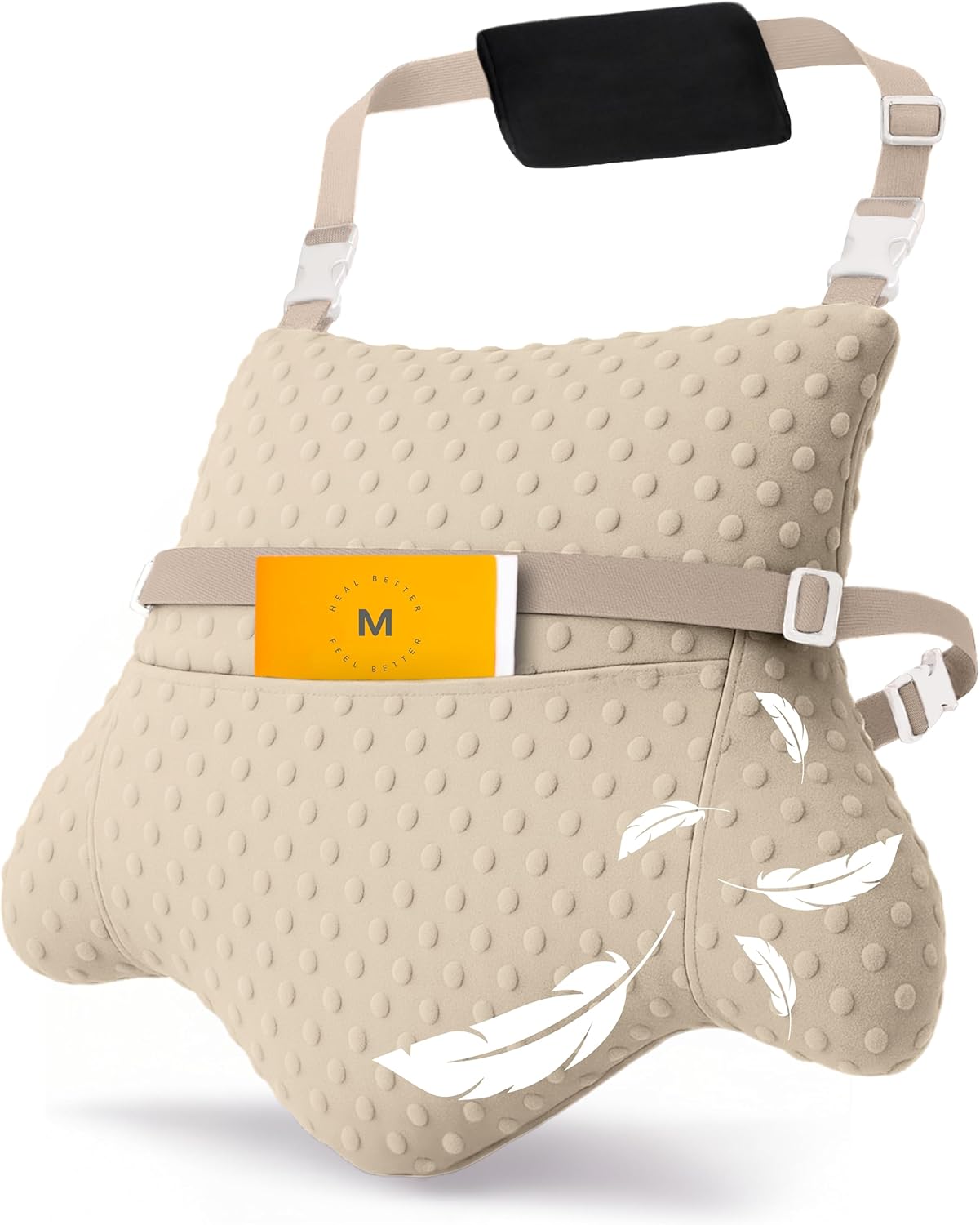 MOYOAMA Hysterectomy Pillow Post Surgery – Form-Fit Support Shield with Secure Straps, 2 Pockets, & Cozy Muff – After Hysterectomy Recovery Must-Haves, Post-Op C-Section Pillow Post Surgery Gifts