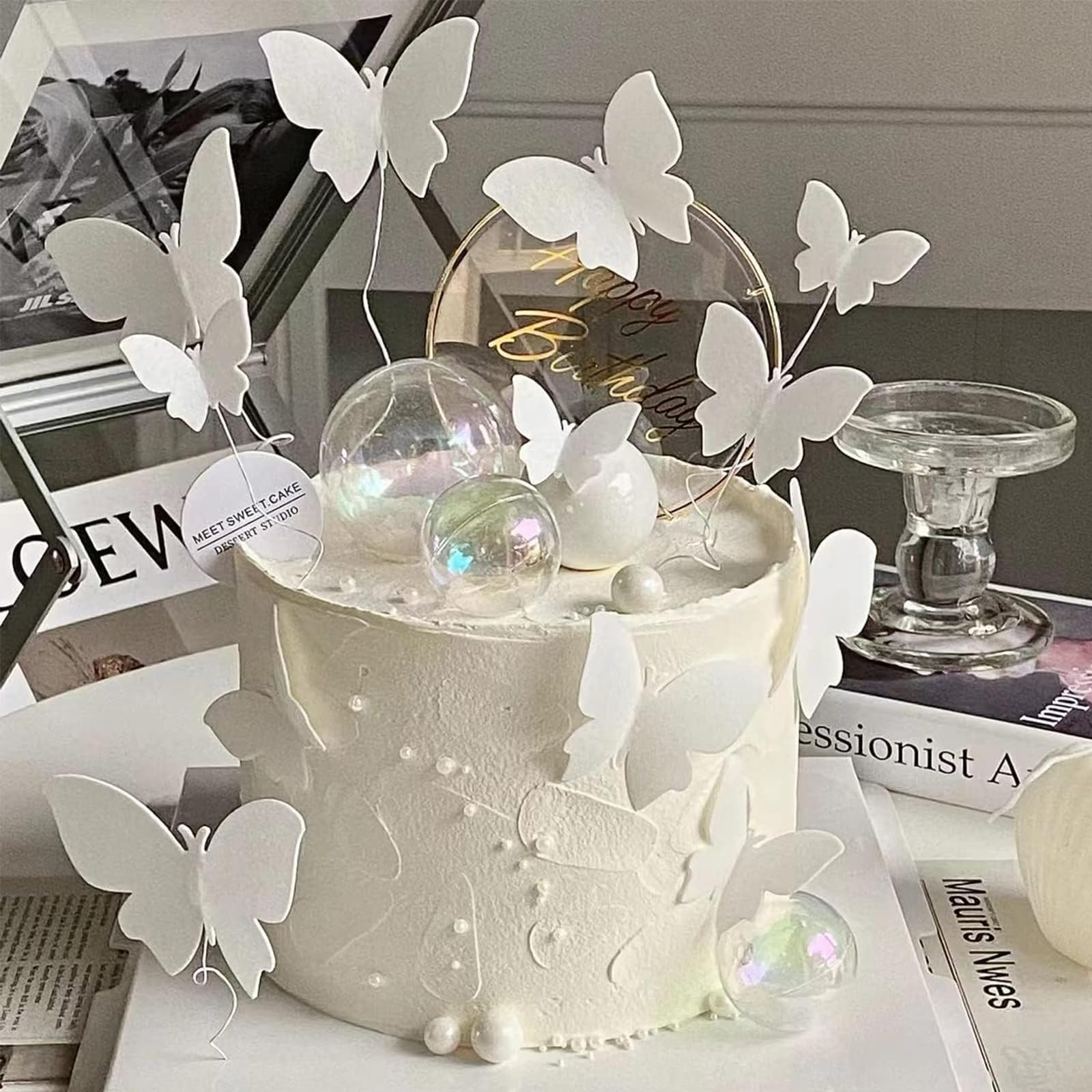 FLEURS COMESTIBLES POUR Gâteau, Décoration De Fête, Nom Personnalisé