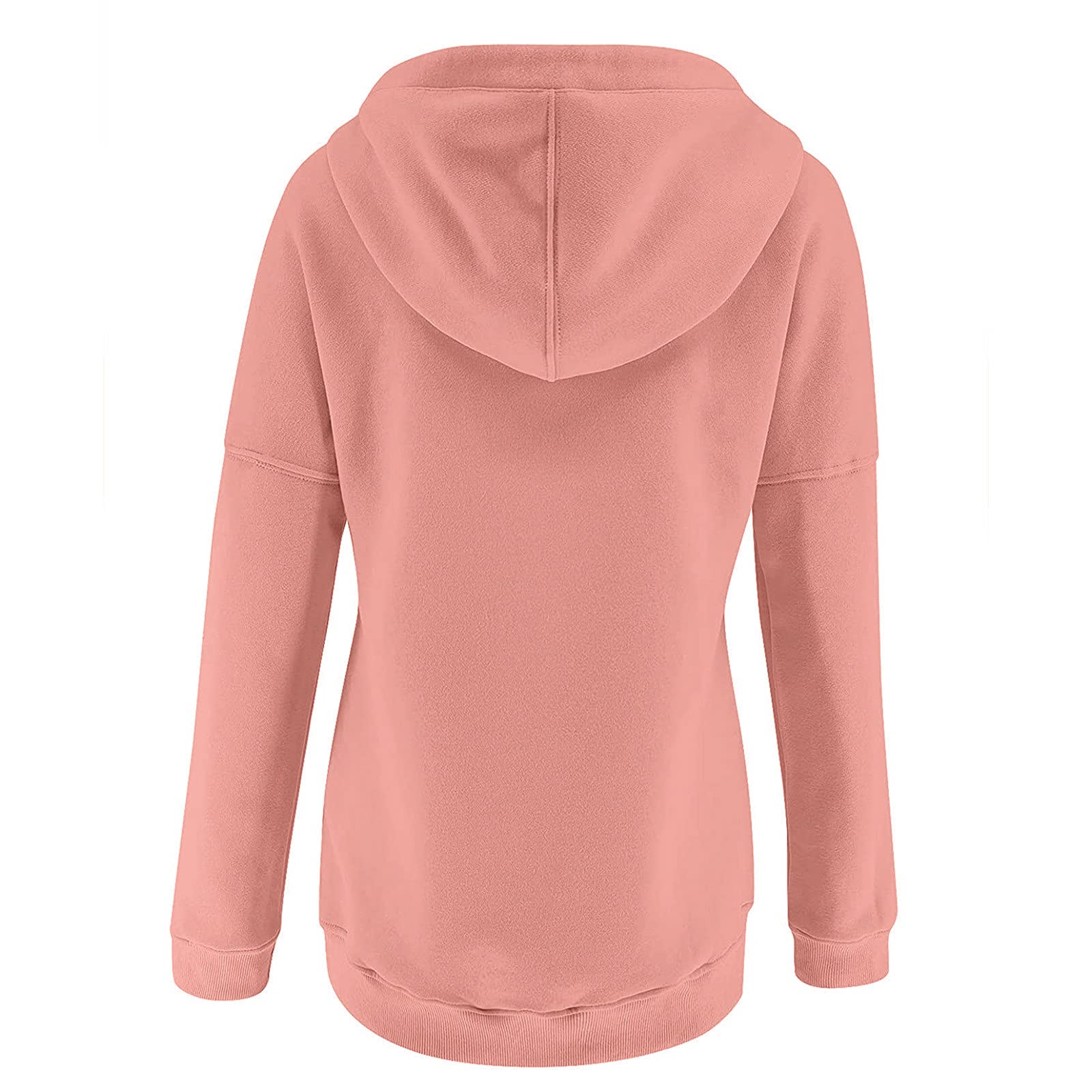 Genérico Sudadera Oversize Mujer Rojo Chaqueta ligera Mujer Verano Chic | sudadera larga para streetwear – 2026 Nuevo – chic – Chaqueta de talla grande