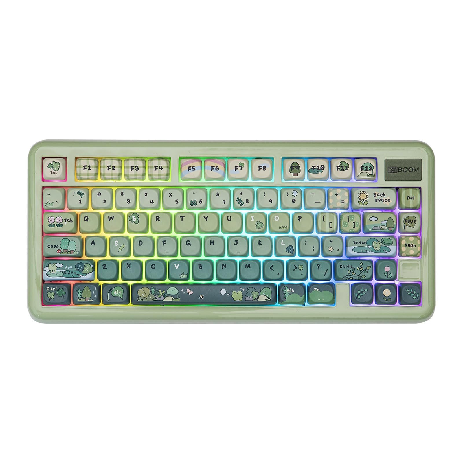 KiiBoom Phantom81 Lite 75% Guarnizione Tastiera Meccanica QMK&VIA Programmabile 3 Modalità Wireless Gaming Retroilluminazione RGB Custodia ABS+UV Hot-Swap Windows/Mac