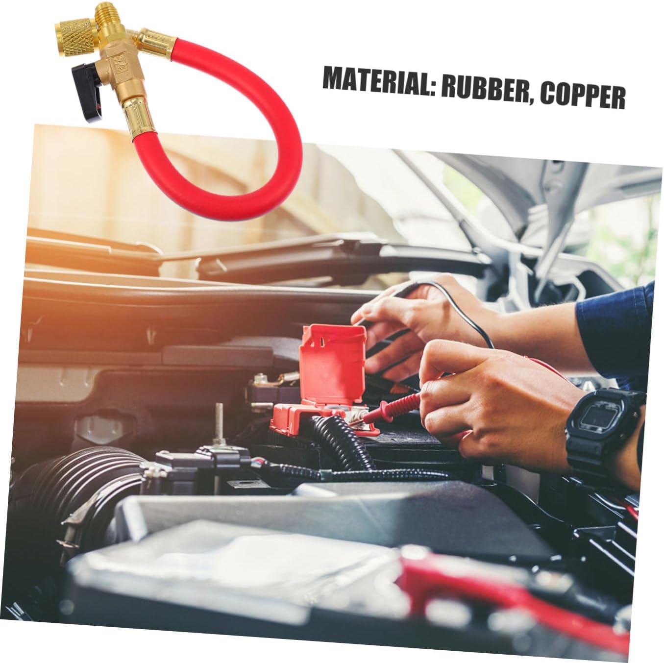 Air Conditioner Recharge Hose Adding Hose Valve Sae Easy Installation for Automotive Filling and Maintenance