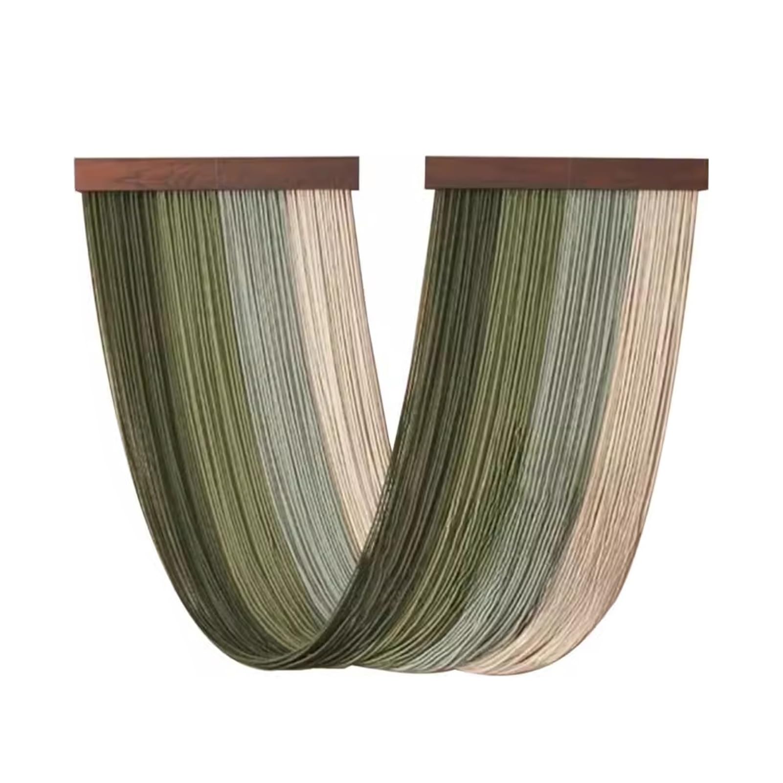 Rideaux en macramé Rideaux en Macramé pour Fenêtres, Toile De Fond De Mariage en Macramé en Coton, Rideau Mural en Macramé pour Salon Et Chambre À Coucher(Green)