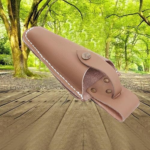Miniatura 8 de Funda de podadora, 2 piezas de cuero para podar, soportes de jardinería con cierre de seguridad para alicates, tijeras de podar de jardinería