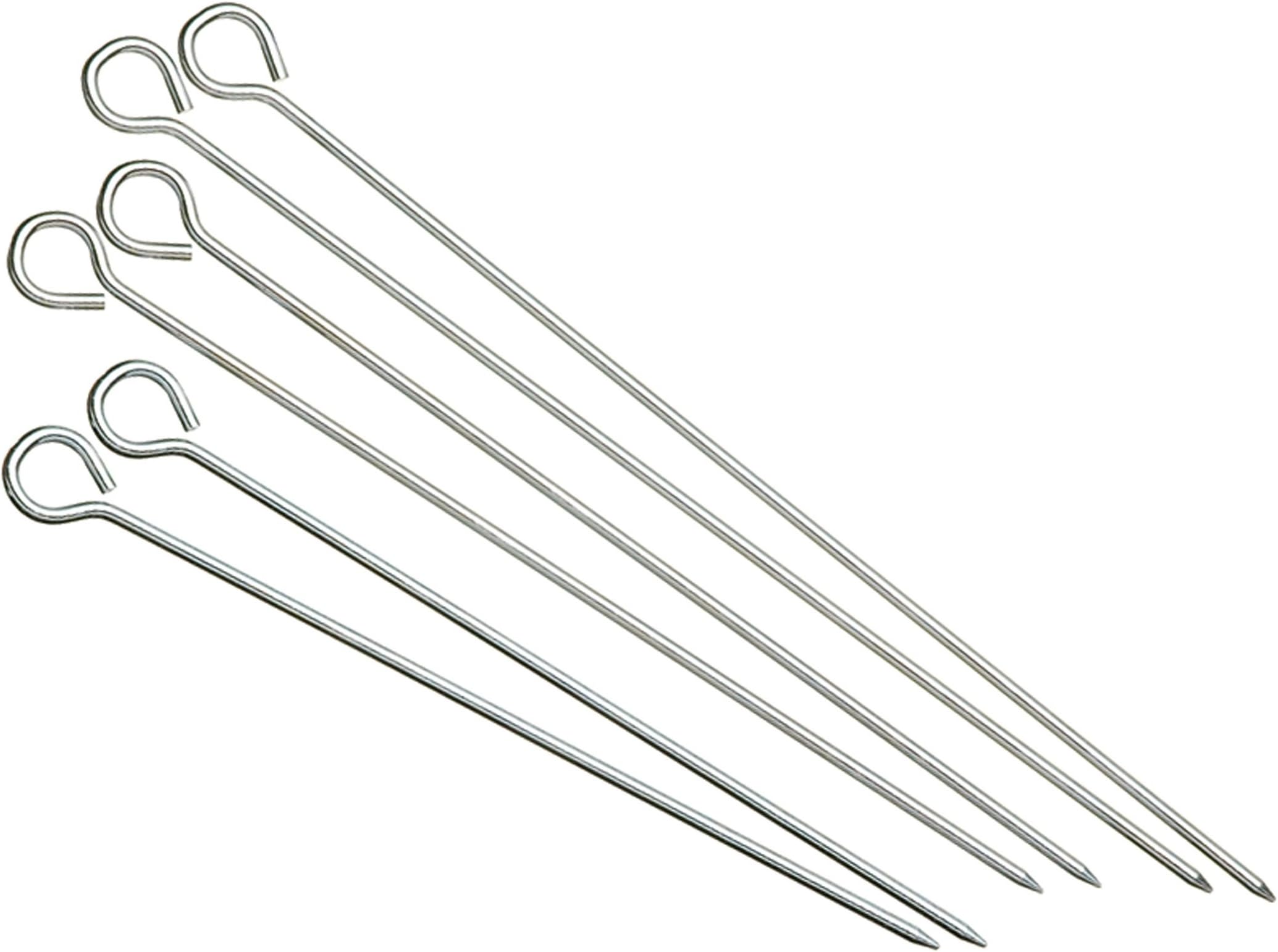 KitchenCraft KCSKEWERMIX Metal Skewers, Stainless Steel, Set of 6, Silver