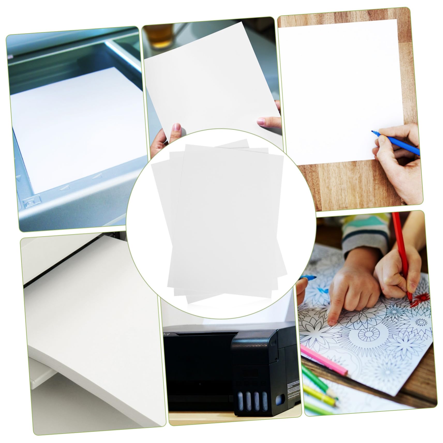 100 Blatt Druckerpapier Naturfarbig Blanko Papier für Vielseitigen Einsatz Kompatibel mit Tintenstrahl- und Laserdruckern Hochwertiges Büropapier für Klare Ausdrucke und Glatte