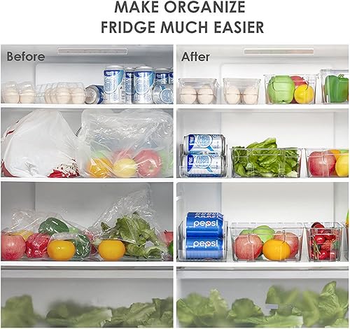 Miniatura 7 de Yuly Caja de almacenamiento de alimentos para refrigerador con mango cajón mantener para organizador Refrigerador Caja de almacenamiento Nevera