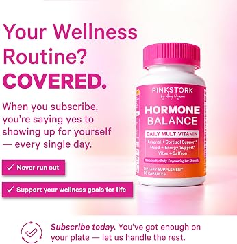 Pink Stork Hormone Balance for Women | Perimenopause Multivitamin | 60 ct