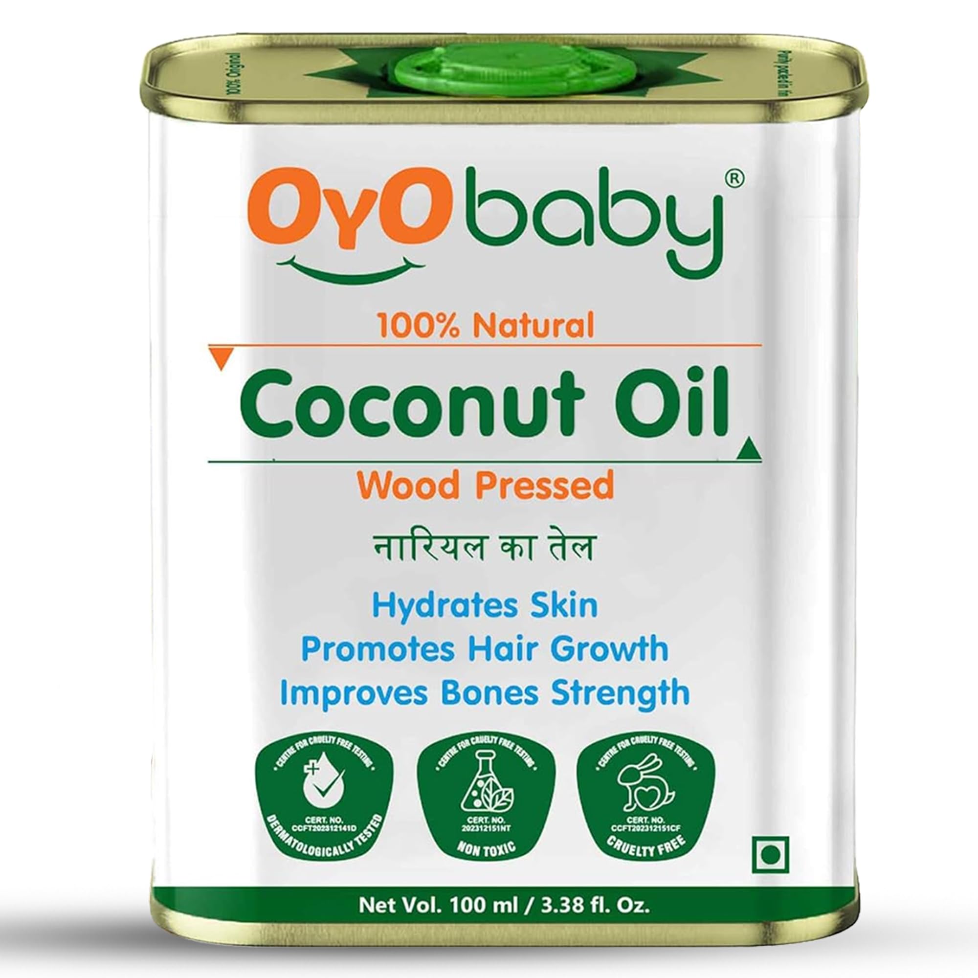 OYO Baby Wood Pressed Coconut Oil for Baby Hair Oil, Massage & Skin Care | 100% Natural & Pure Baby Oil for Newborns | 100ml-image-48