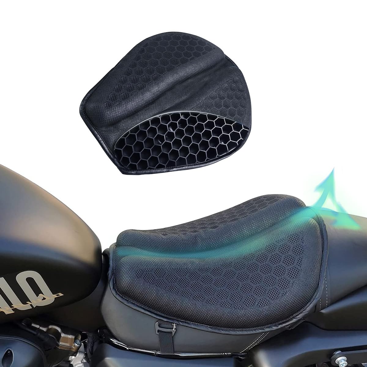 Amazon | バイクシートクッション ゲルクッション 通気性 200個通気孔