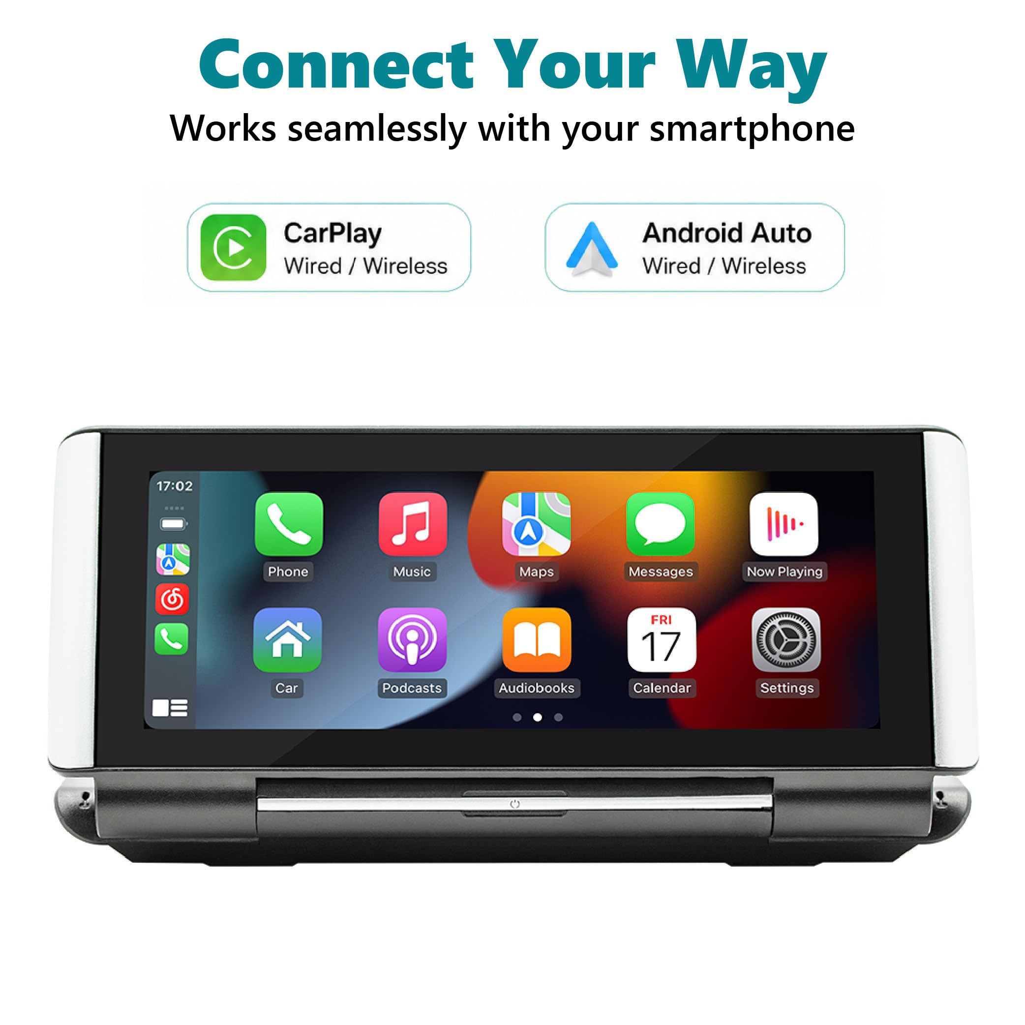 Pantalla Carplay Coche para VW T-Roc Cabriolet 2019-2021 2022+, con Android Auto Inalámbrico Cámara Trasera y Monitor Táctil 6,86