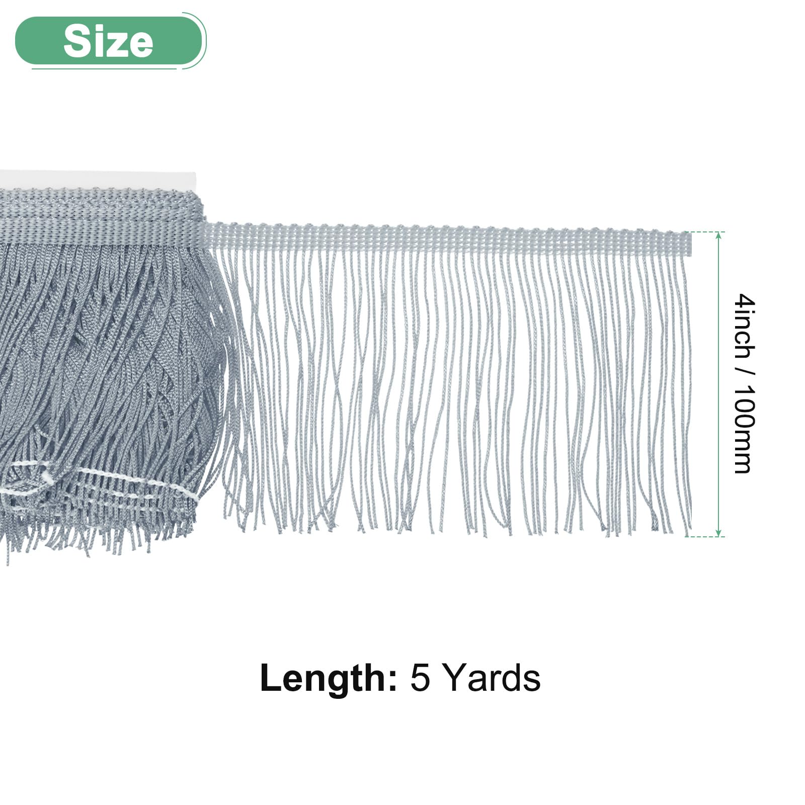 M METERXITY Chainette Fringe Trim - Image 3