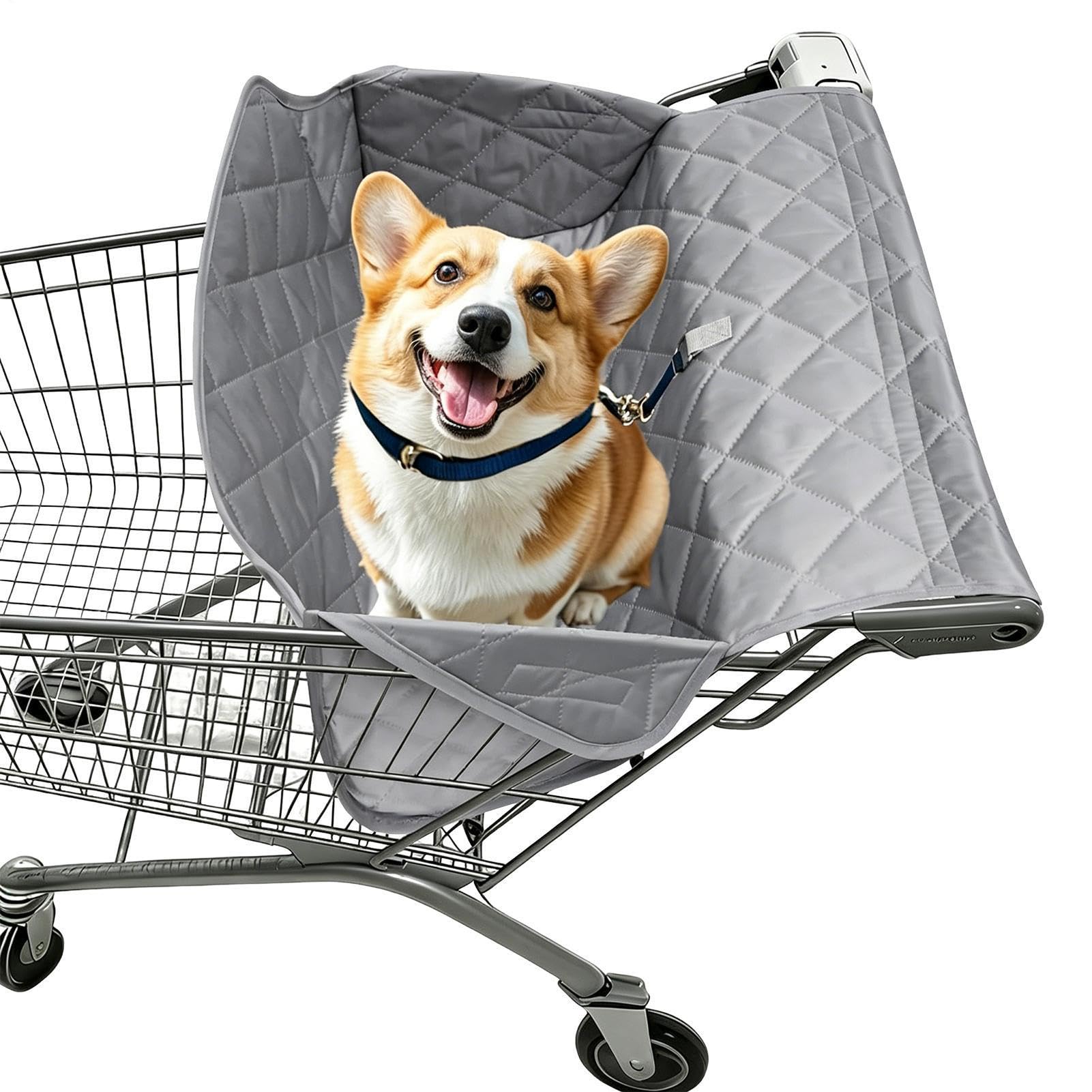 Dog Shopping Trolley Cover, Waterproof Foldable Comfort Padded Mat, Restaurant Seat Cover - For Outdoor Use, Supermarket, Cafe and Travel