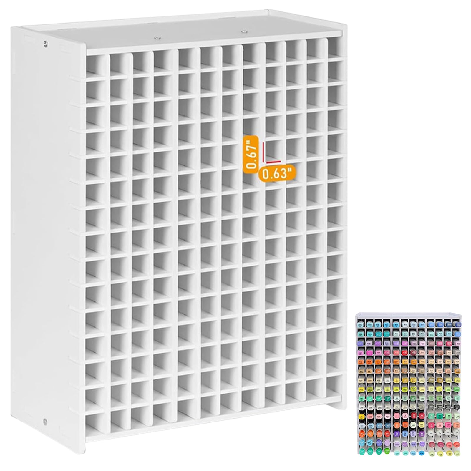 Porta pennarelli, 180 penne, organizer da scrivania, portapenne per scrivania, matite, pennarello, piccolo artista, tavolo da toeletta, scatola in plastica per la casa e la scuola