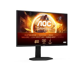 AOC 25G4SXU 24.5 Zoll FHD USB Hub Gaming Monitor, 310Hz, Fast IPS Panel, 0.3ms MPRT, Adaptive Sync, HDR400, G-Sync Compatible, Höhenverstellung,(1920x1080 HDMI 2X 2.0 DP 1x 1.4) Schwarz - Amazon product rated Grade B