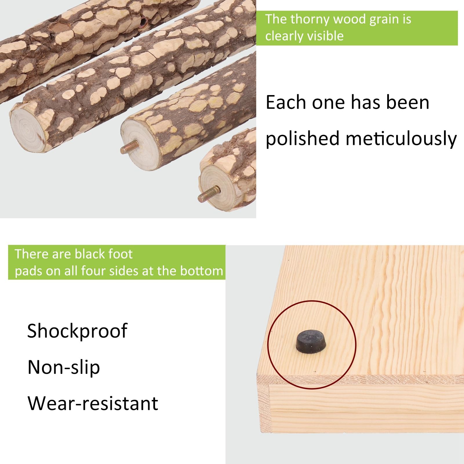 Puesto de Juegos para pájaros, Plataforma de Base Segura para Patio de Juegos con Percha de Madera para Loros, Entrenamiento de Aves
