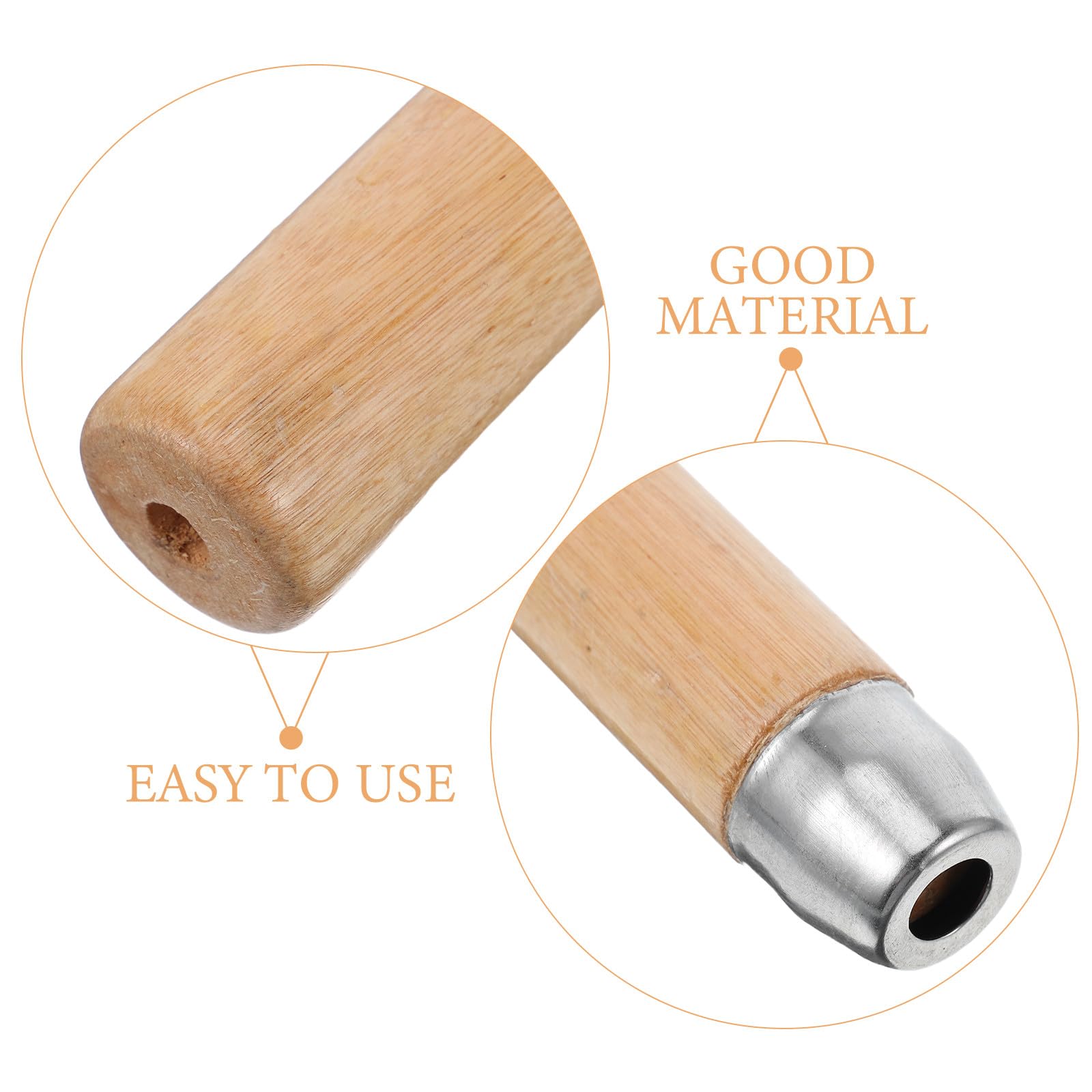 Juego de 2 asas de lima de madera maciza de 8 mm con agujero redondo, mango ergonómico para herramientas de carpintero, accesorio versátil para limas de madera DIY