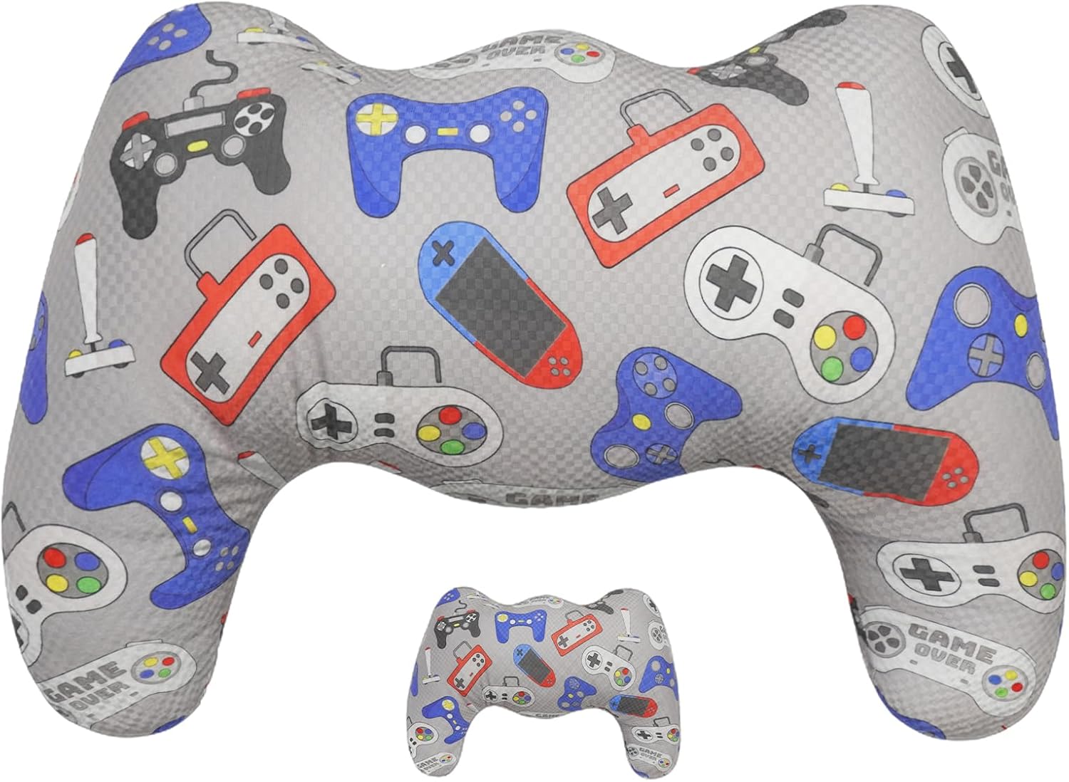 Cool Game Controller Plush Shaped Gaming Pillow for Boys, Super Soft Gamer Pillow for Room Decoration, Compact Arm Support Pillow Stuffed Gift Fits Adults Teens