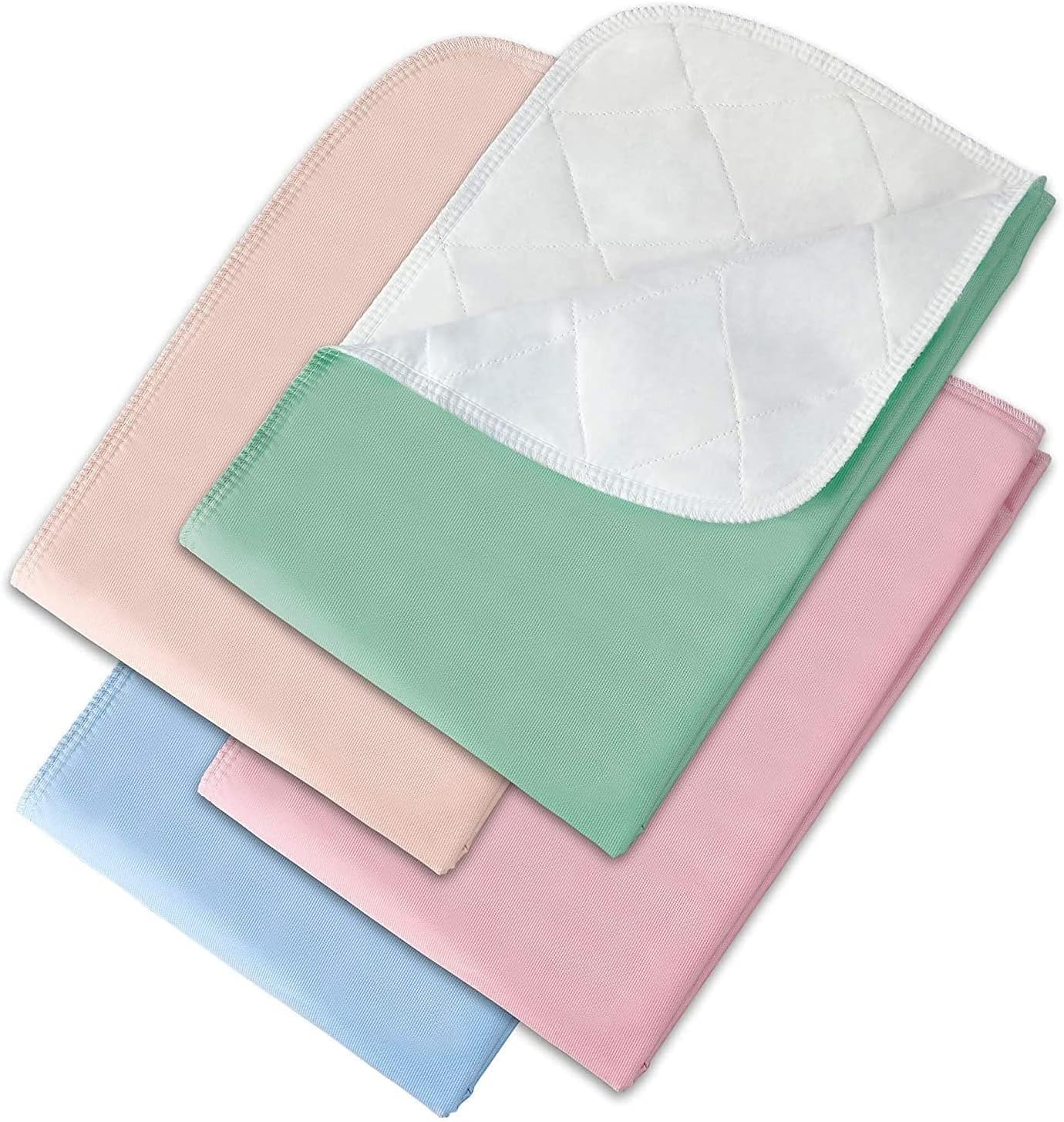 Careoutfit 100% Cotton Ultra Soft 5-Layer Washable and Reusable Incontinence Bed Pad - Waterproof Bed Pads, 33" X 35" (4 Pack)