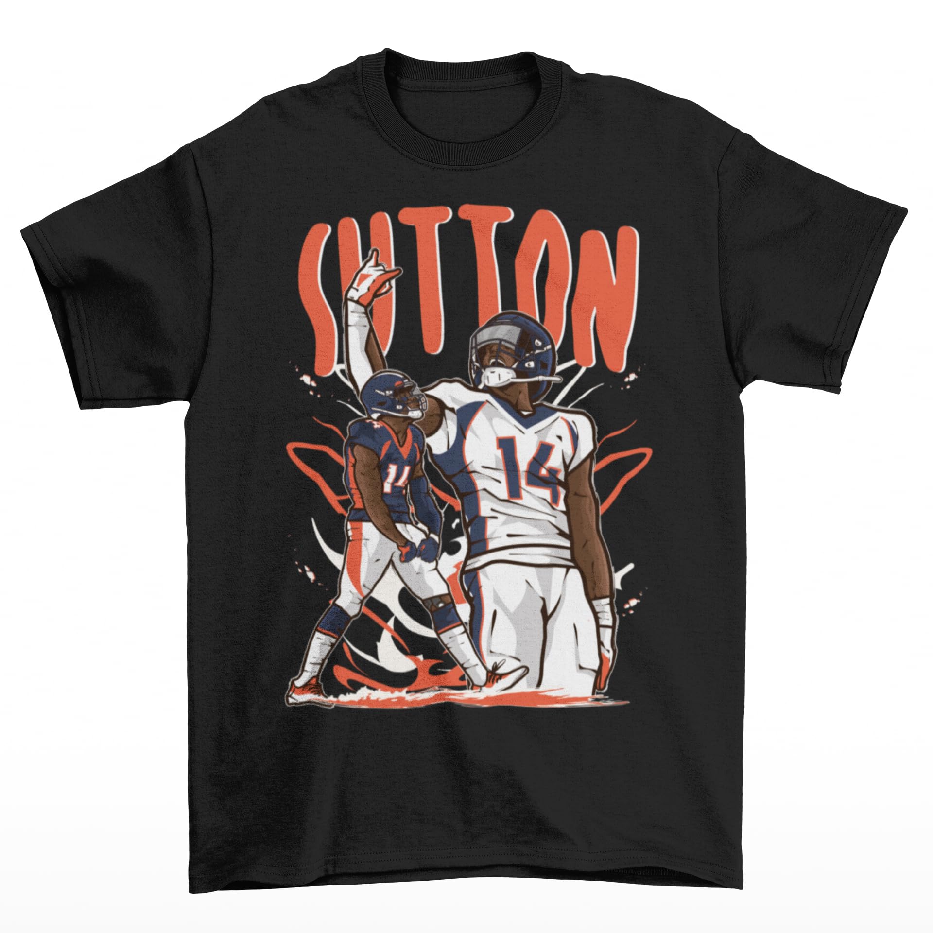 Courtland Sutton Cartoon Style Denver Football T-Shirt