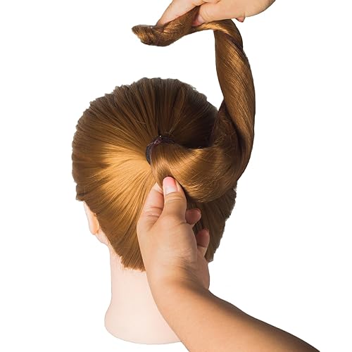 Miniatura 3 de Deoot 20 mallas invisibles para el cabello con borde elástico para mujer moño color café