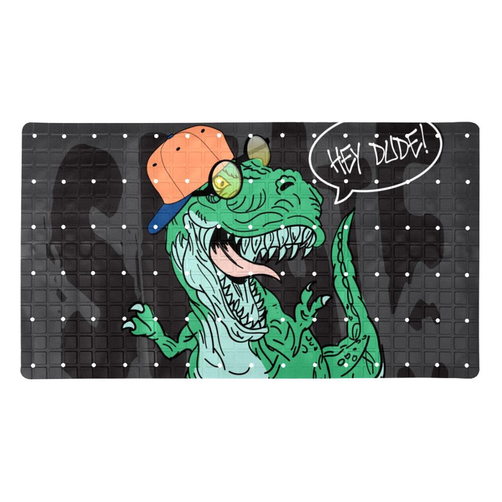 Tapis de baignoire antidérapant dinosaure avec ventouses