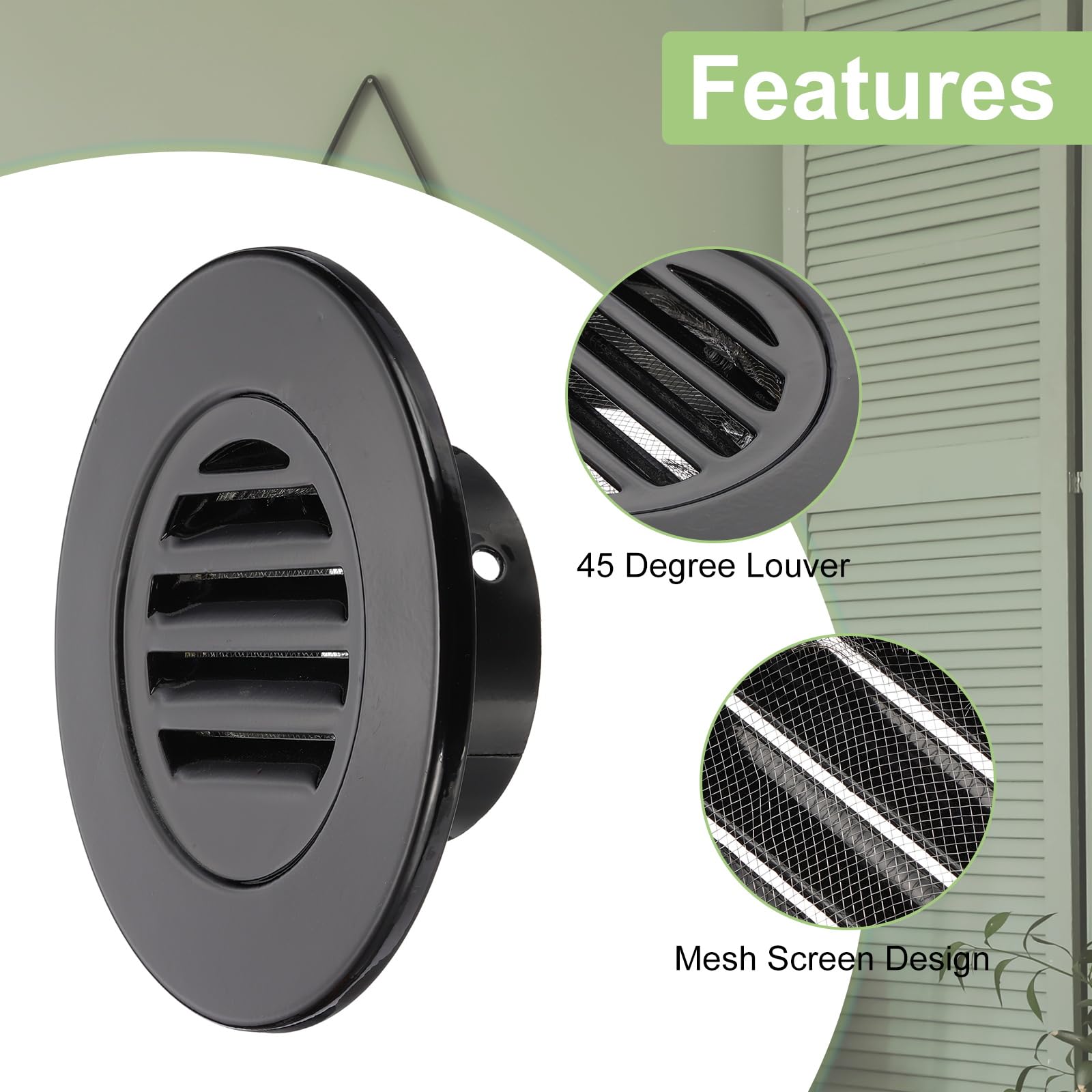 PATIKIL 3 Inch Round Soffit Vent - Image 3