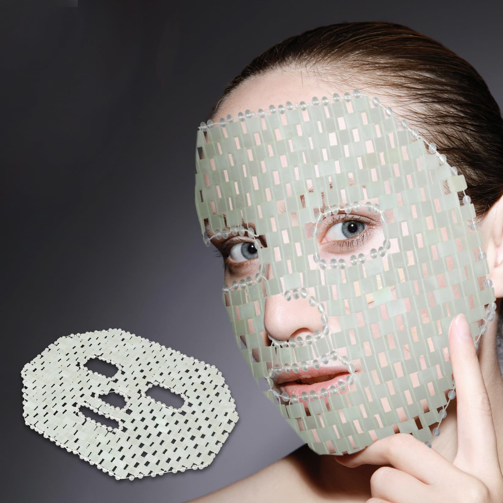 Natürliche Jade Anti Aging Maske Grün zur Schmerzlinderung und Muskelabschwellung für Erste Hilfe und Hautpflege im Gesicht