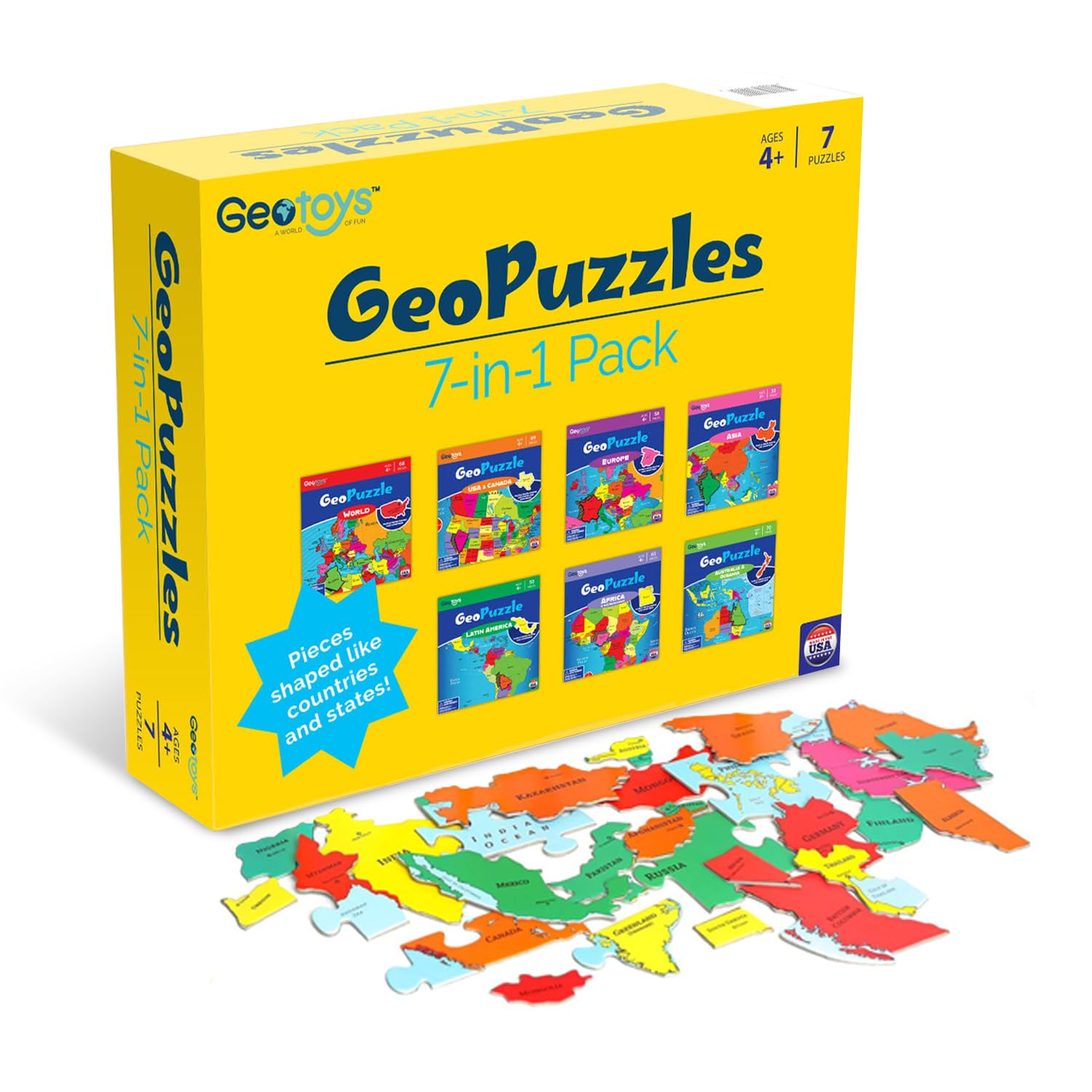 Au pays des jouets　o Manguel Amazon.com: GeoToys GeoPuzzle, Country-Shaped Jigsaw Puzzles Set