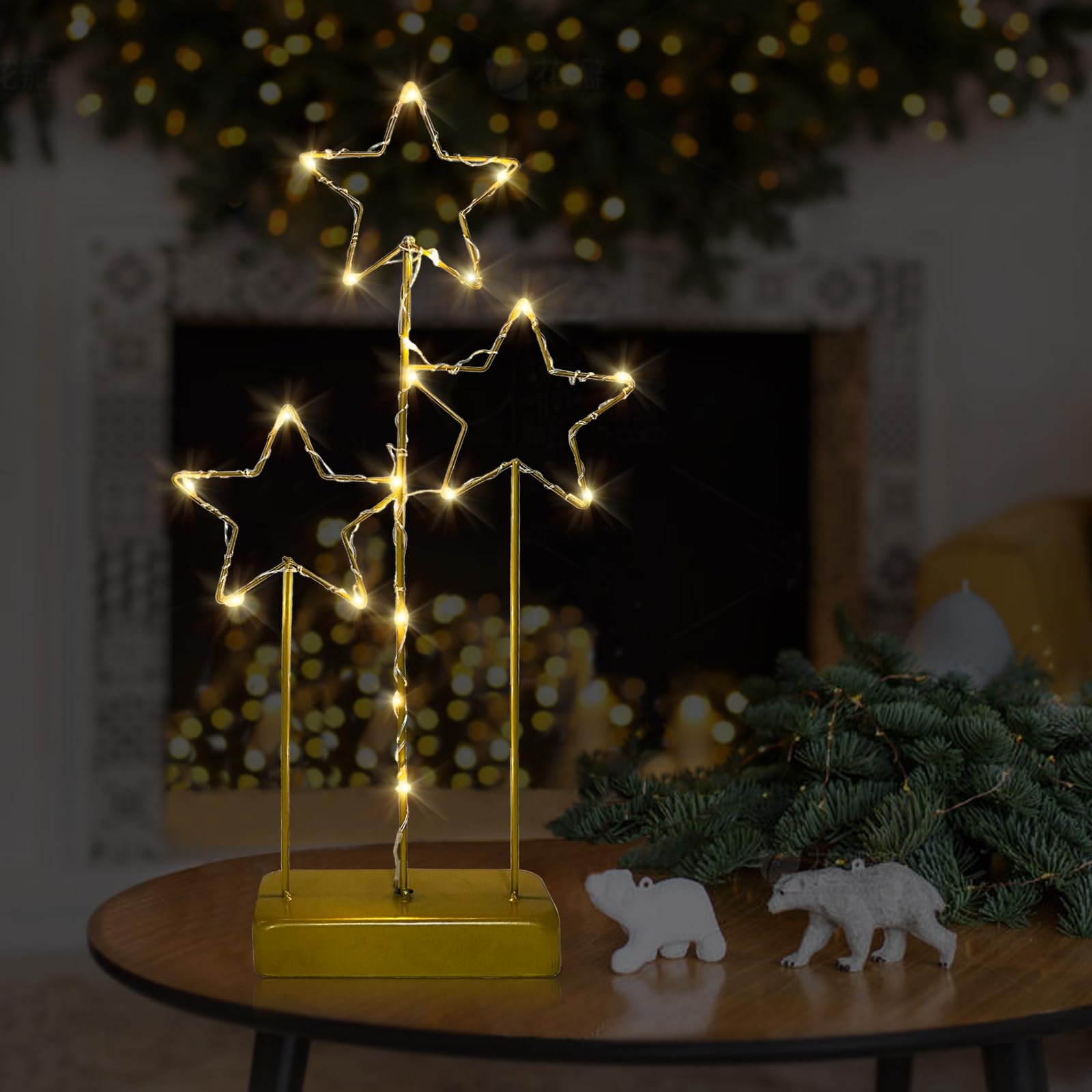 Weihnachtsbeleuchtung Metall Tischdeko, Weihnachtsdeko Innen Beleuchtet,  Weihnachtsstern Tischlampe Batterie, LED Stern Stehend, Fensterbank Deko  Weihnachts Lampe Modern Warmwei (Weihnachtsstern) : Amazon.de: Kche,  Haushalt & Wohnen
