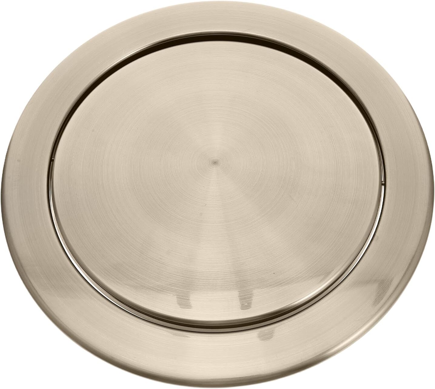 POPETPOP Countertop Trash Can Lid Recessed Stainless Steel Swing Waste Bin Cover with Bronze Finish 430 Material for Kitchen and Bathroom Garbage Container