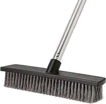 Eyliden Push Broom, 11.5-inch, Heavy Duty Moss Wire Scrub Brush