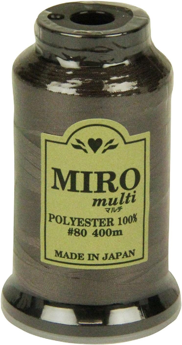 MIRO Multi-Sewing Machine Thread for Household Use, #80, 132.8 ft (400 m) Roll, Color No. 15, Thin and Strong, Lock Thread, Multi-Use, Made in Japan
