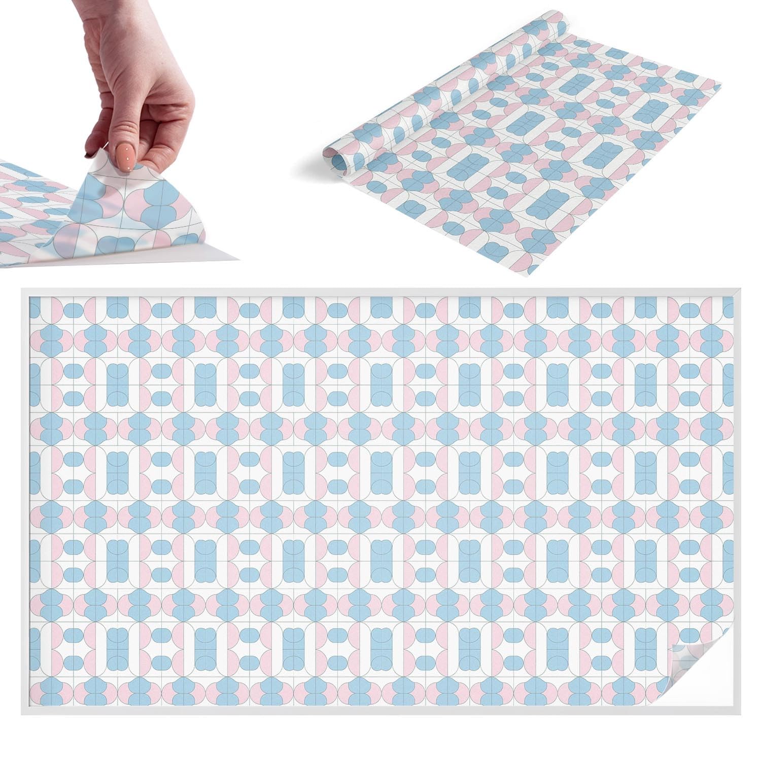 Film pour vitre intimité 200x116 cm adhésif occultant à motifs pastel en PVC pour bureau