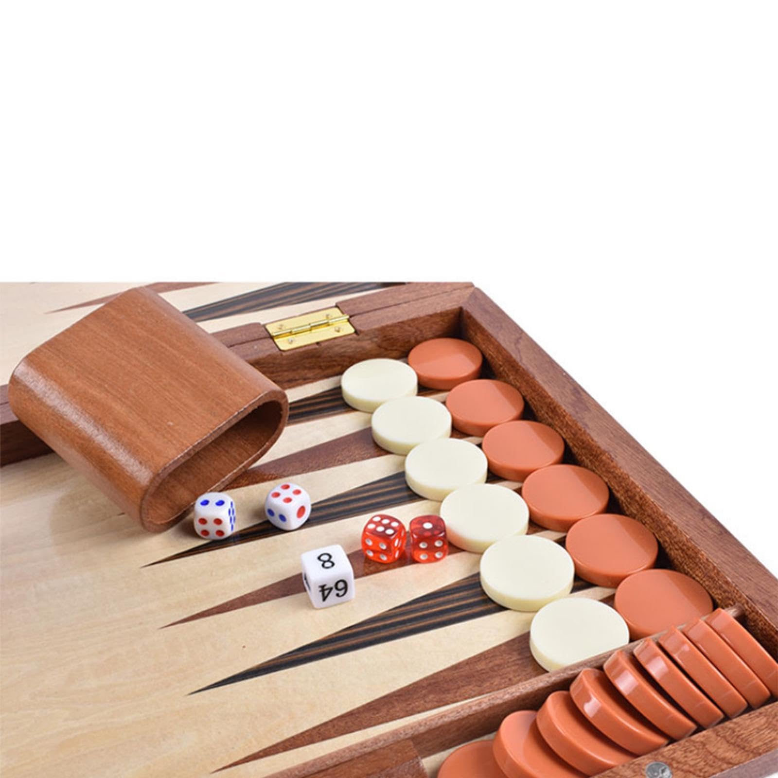 Backgammon Juego Tablero de Madera Portátil Plegable Educativo Decorativo Y para Adultos Y Niños Adecuado para Reuniones Familiares Regalo, Style a