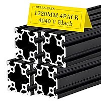 Vista 18 de BELLA BAYS 2 unids 19.69 pulgadas 19.685 in 4080 T Ranura perfil de extrusión de aluminio estándar europeo anodizado plata anodizado marco guía