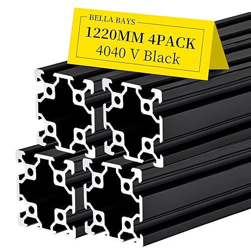 Miniatura 18 de BELLA BAYS 2 unids 19.69 pulgadas 19.685 in 4080 T Ranura perfil de extrusión de aluminio estándar europeo anodizado plata anodizado marco guía