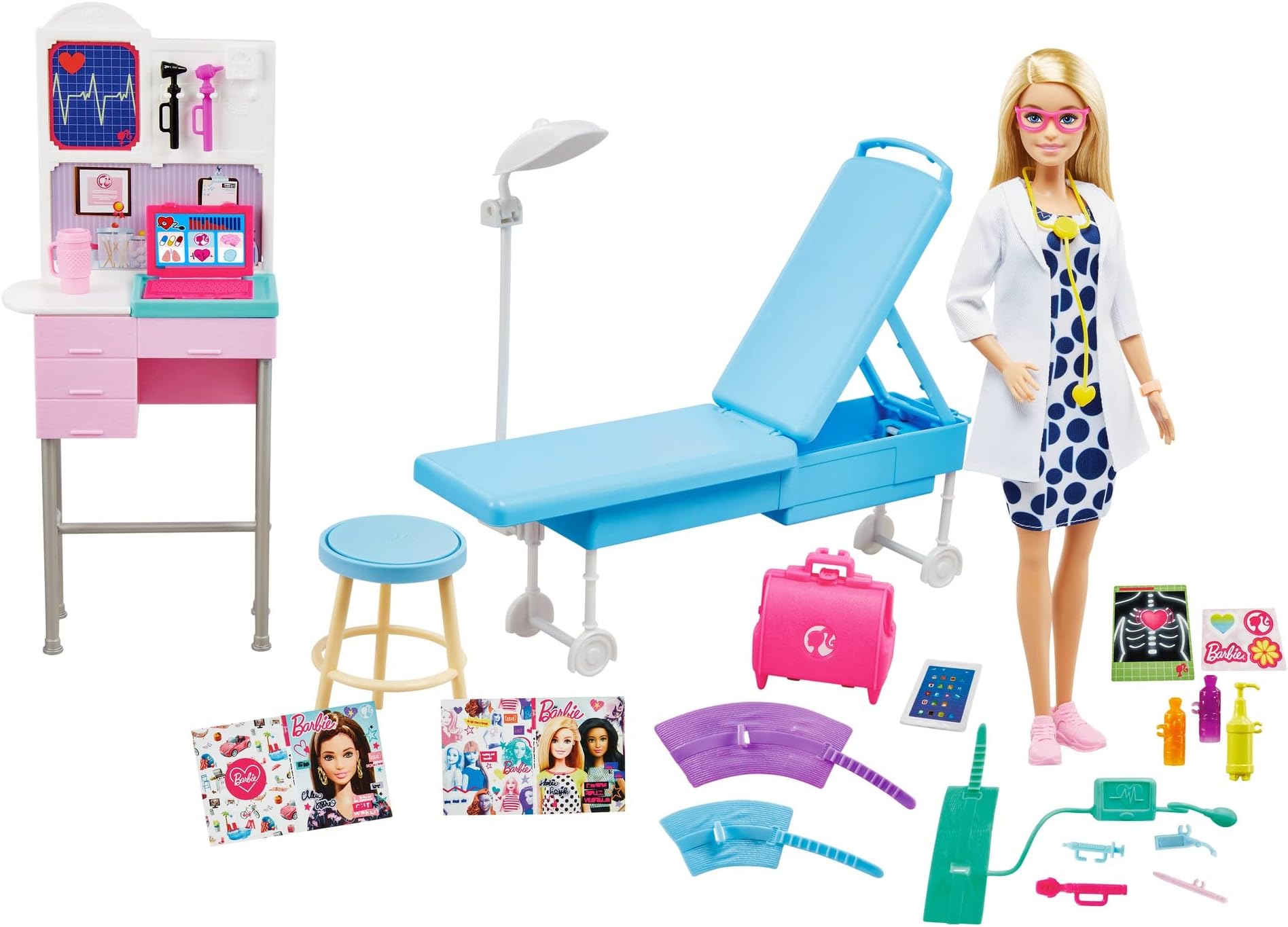 - Barbie Medical Doctor Playset with Blonde Doctor Doll (12-In/30.40-Cm), 20+ Medical Accessories: Exam Station & Table, Doctor Bag, Medical Tools & More, Great Gift for Ages 3 Years Old & Up