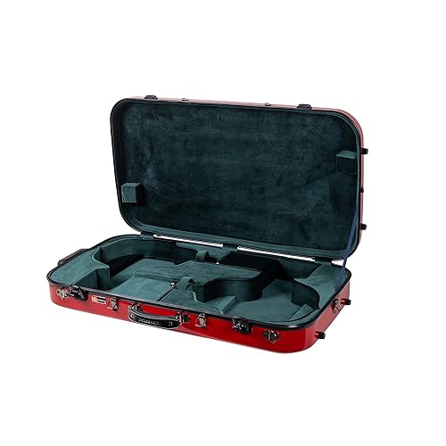 Miniatura 4 de Crossrock Estuche para ukelele de doble tenor, 100% pureza de fibra de vidrio con bloqueo TSA, rojo (CRF2020DTURD) Rojo -,Negro -,Azul