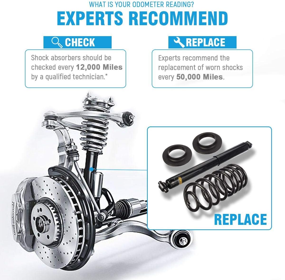 Oredy Rear Air Suspension to Coil Spring Conversion KIT for 2002-2009 Chevrolet Trailblazer GMC Envoy Buick Rainier 4WD RWD Replacement