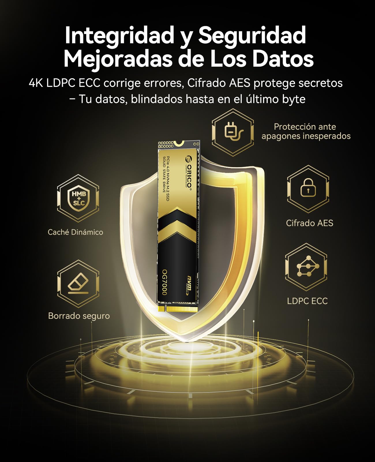 ORICO OG7000 4TB NVMe SSD, PCIe Gen4 M.2 SSD, hasta 7400MB/s